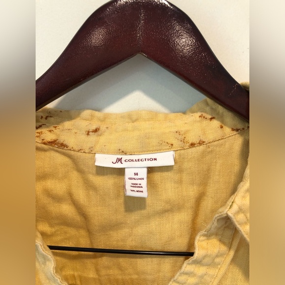 100% linen button down top - Picture 3 of 5